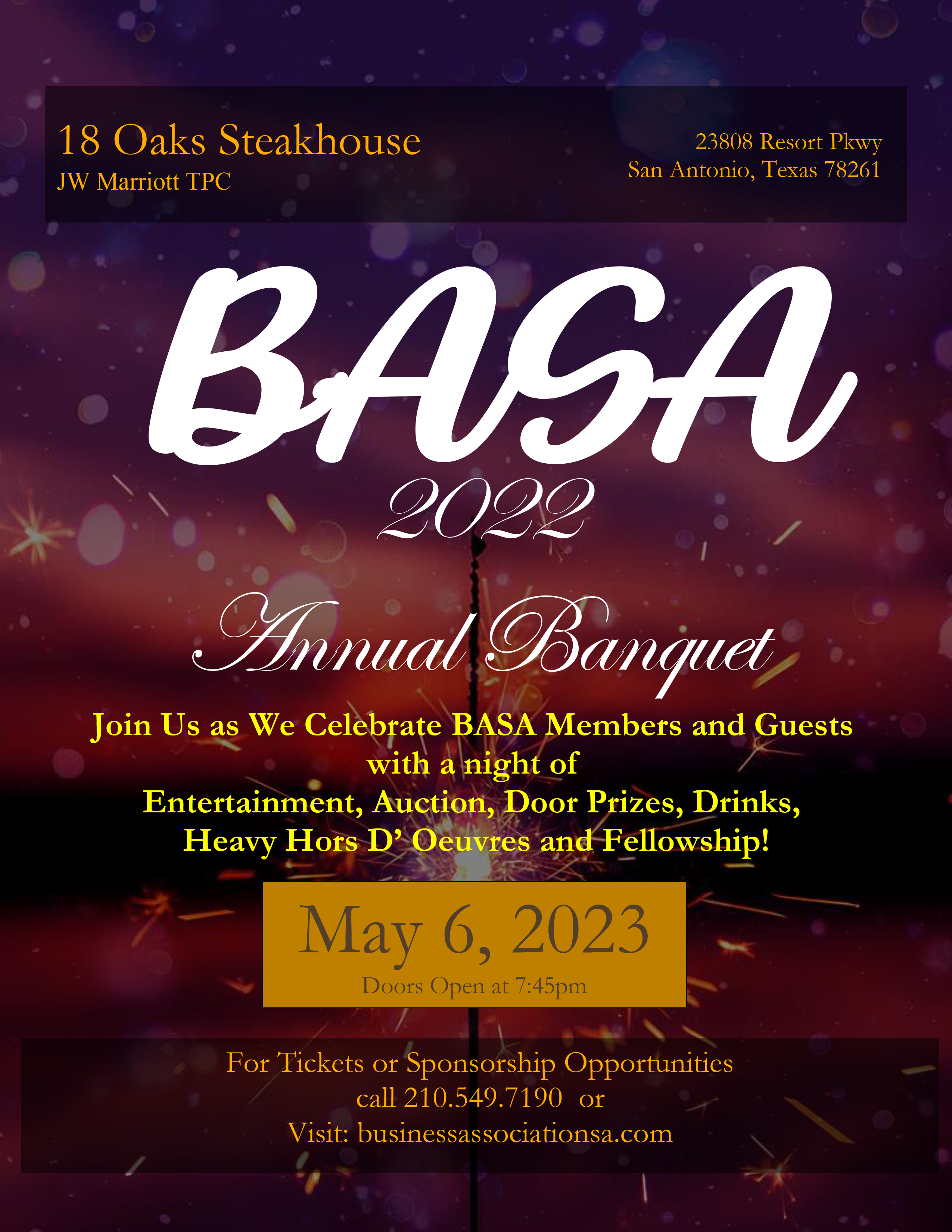 BASA Annual Banquet 2023 flyer