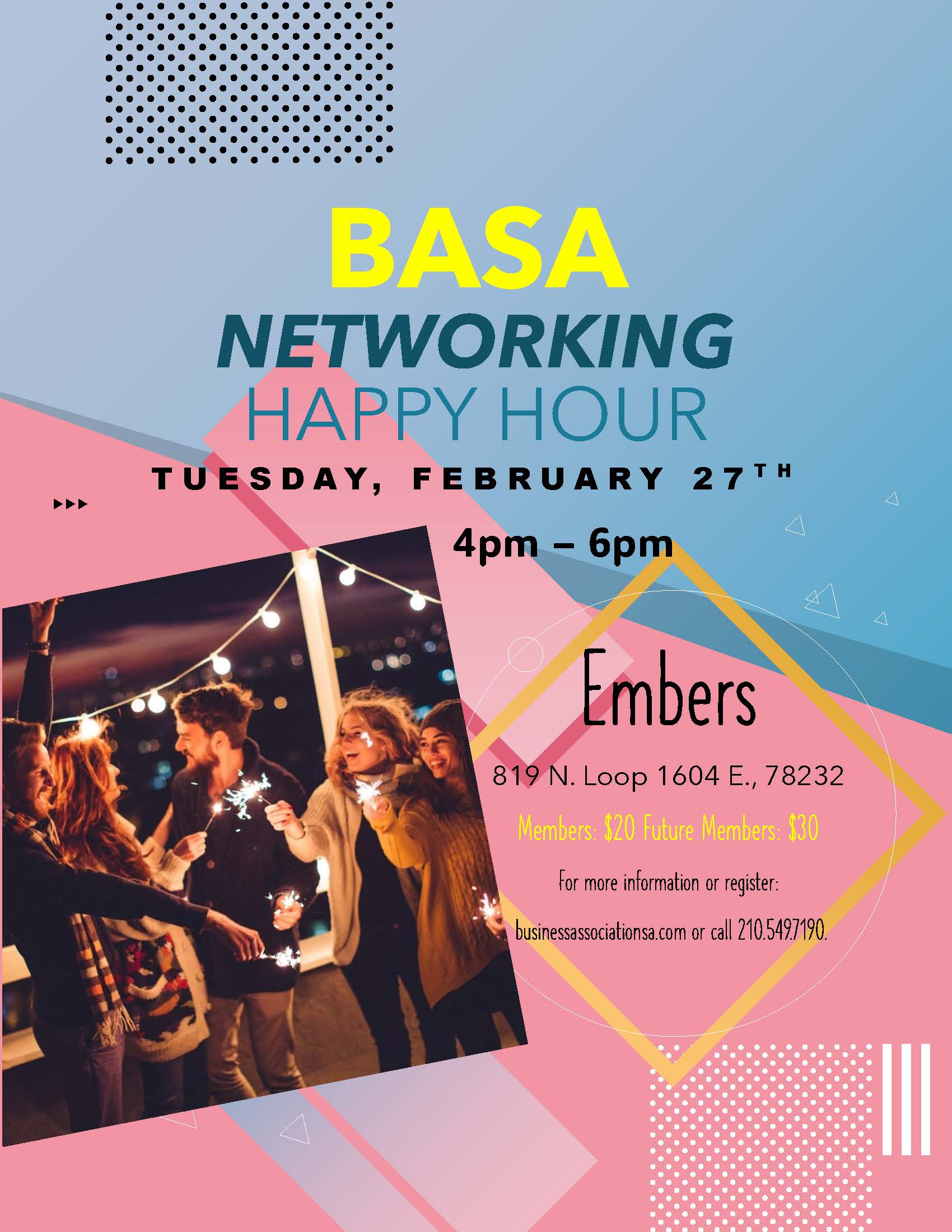 Happy Hour BASA Mixer @Embers flyer