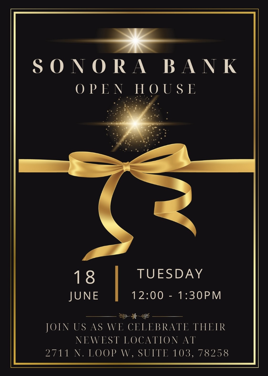 Sonora Bank Open House flyer