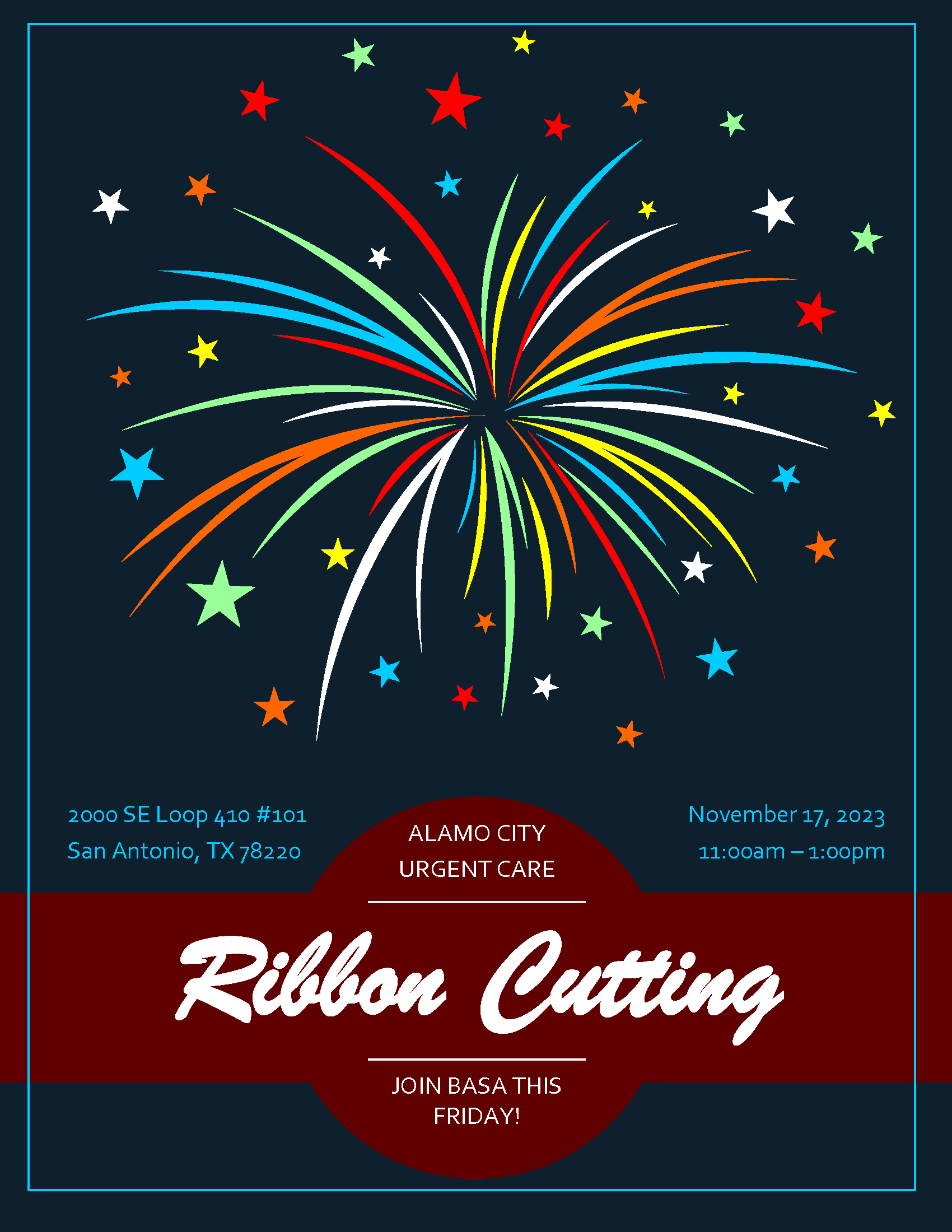 Ribbon Cutting @Alamo City Urgent Care flyer