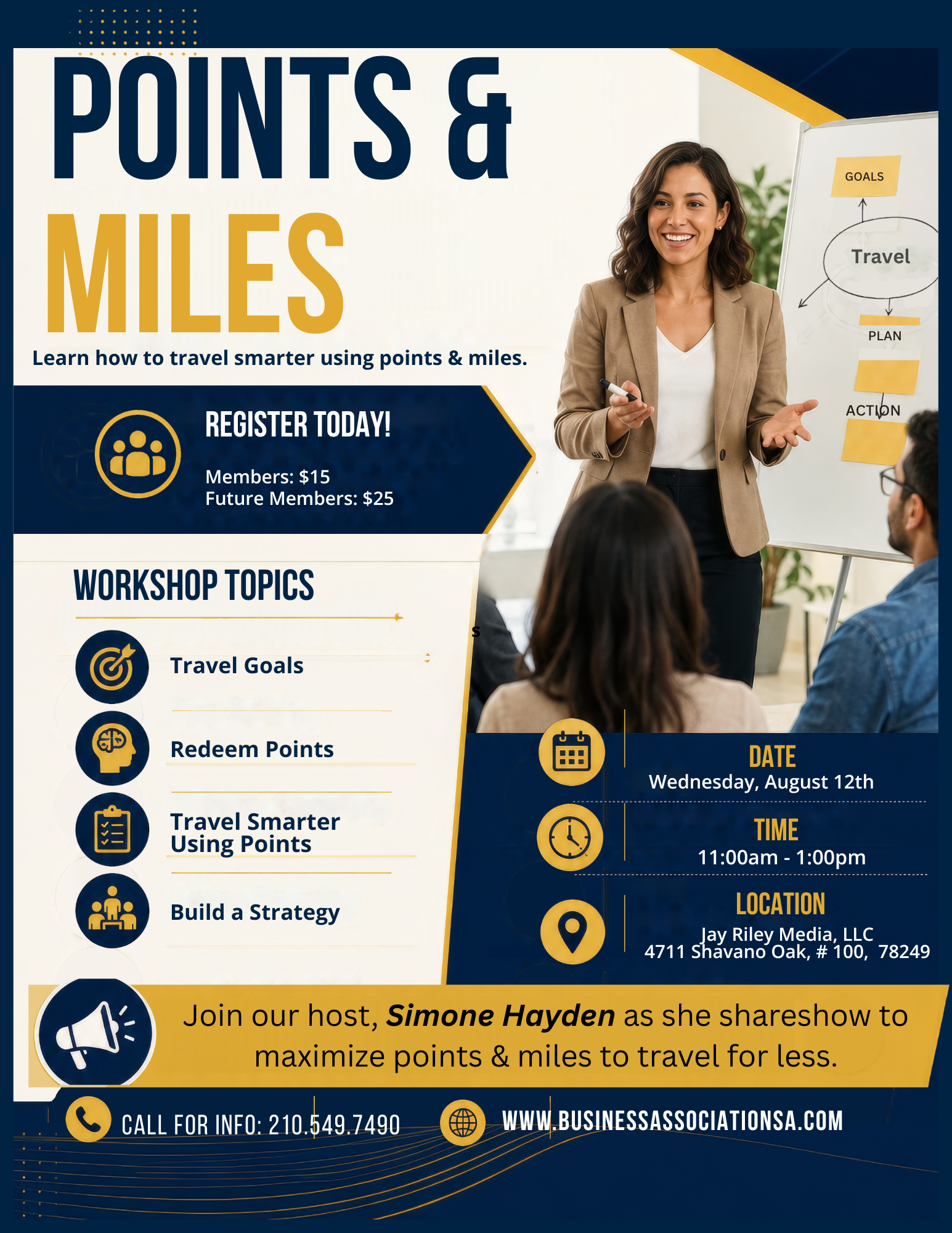 Points & Miles Workshop: Travel Smarter | 12 Aug 2026 flyer