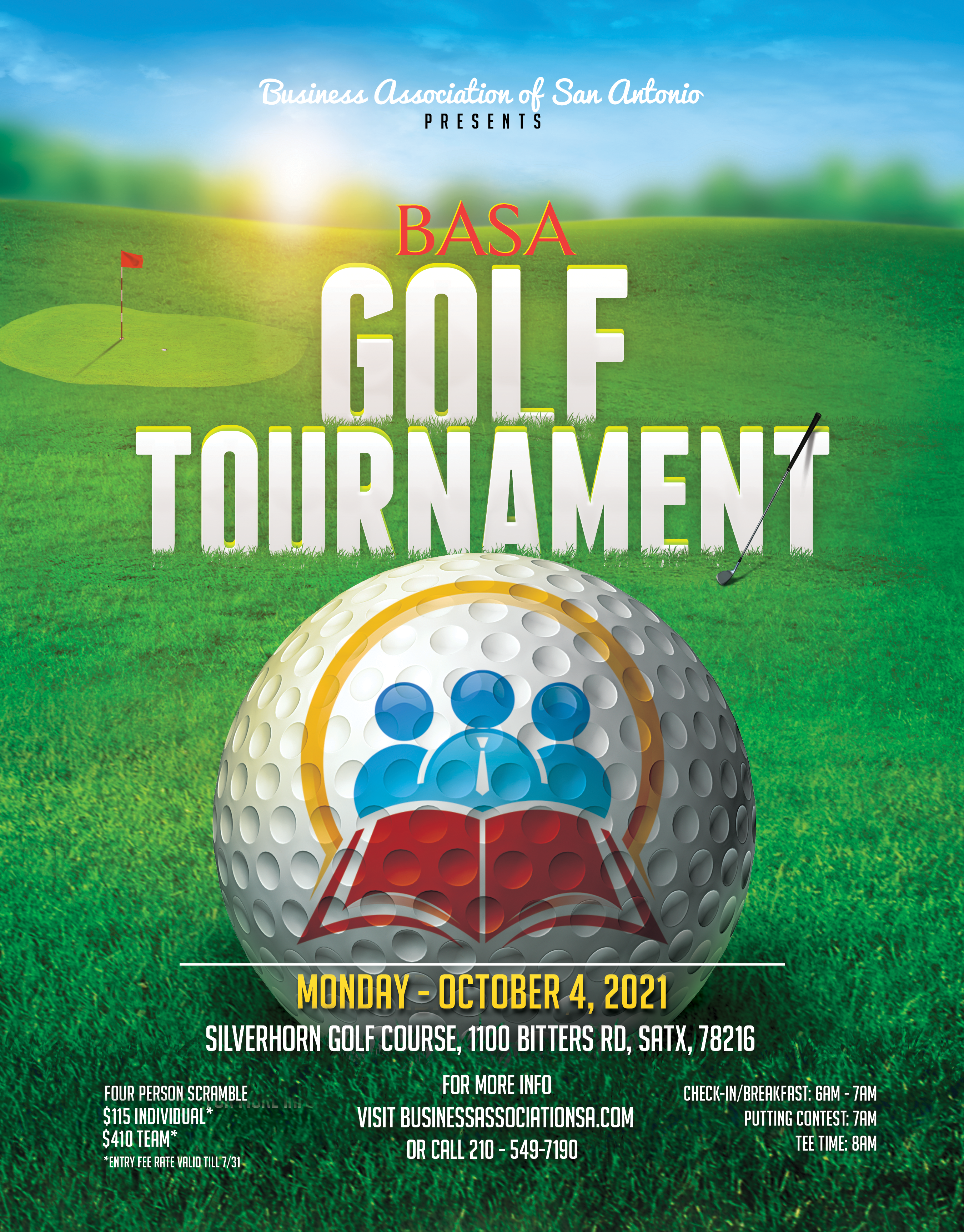 BASA Golf Tournament 2021 flyer