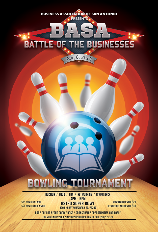 “Battle of the Businesses” Bowling Tournament - 2023 flyer
