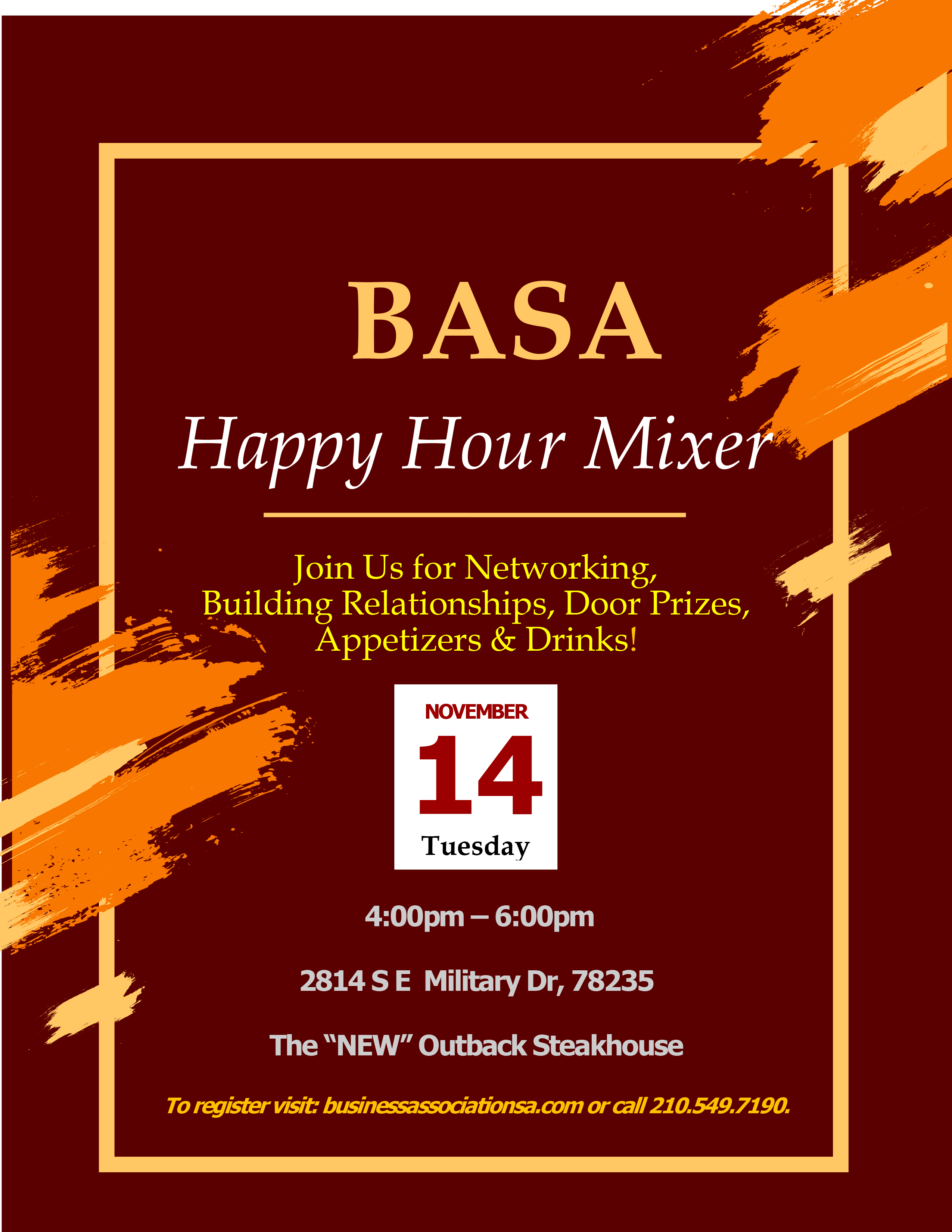 BASA Mixer @ Outback flyer