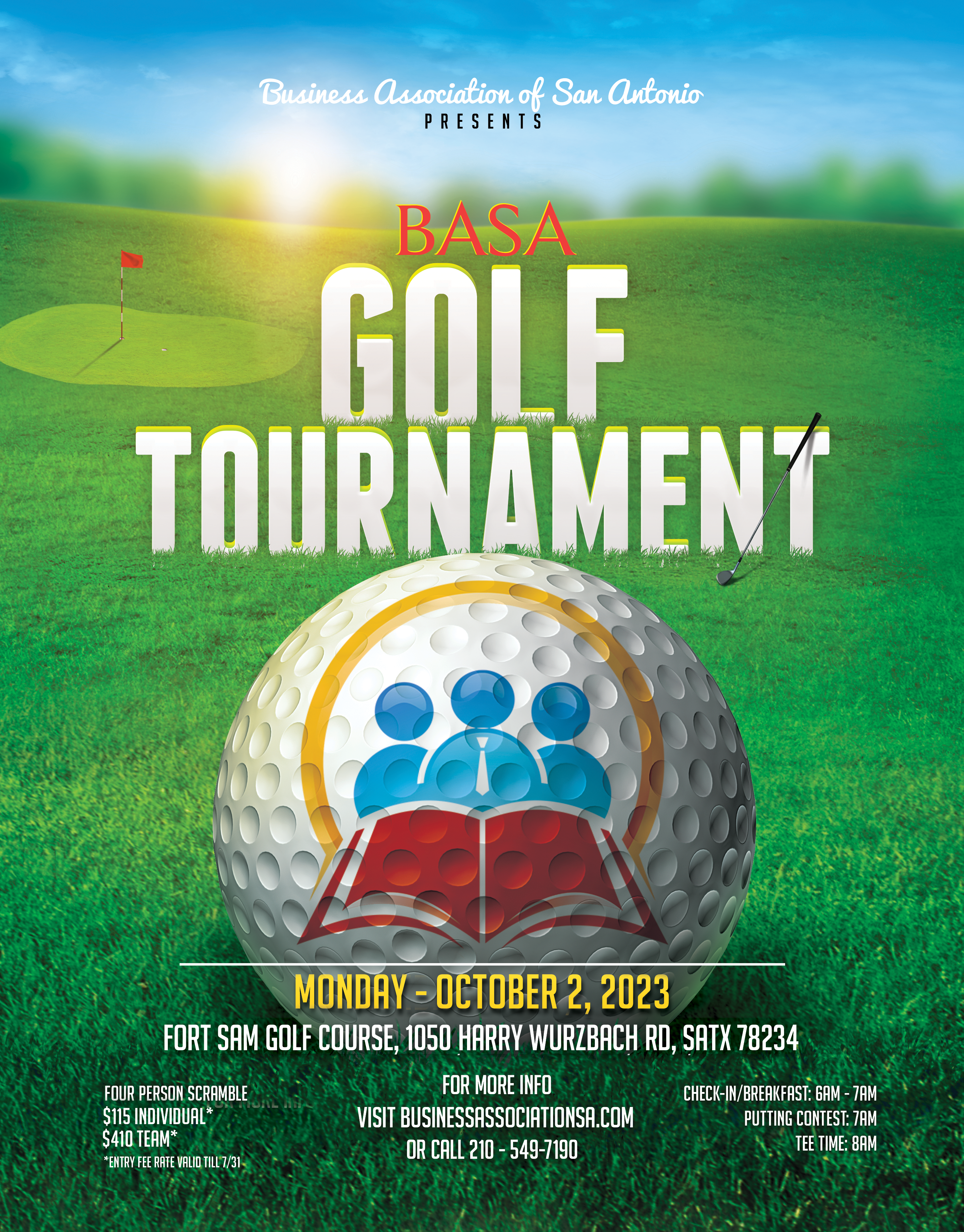 BASA Golf Tournament 2023 flyer