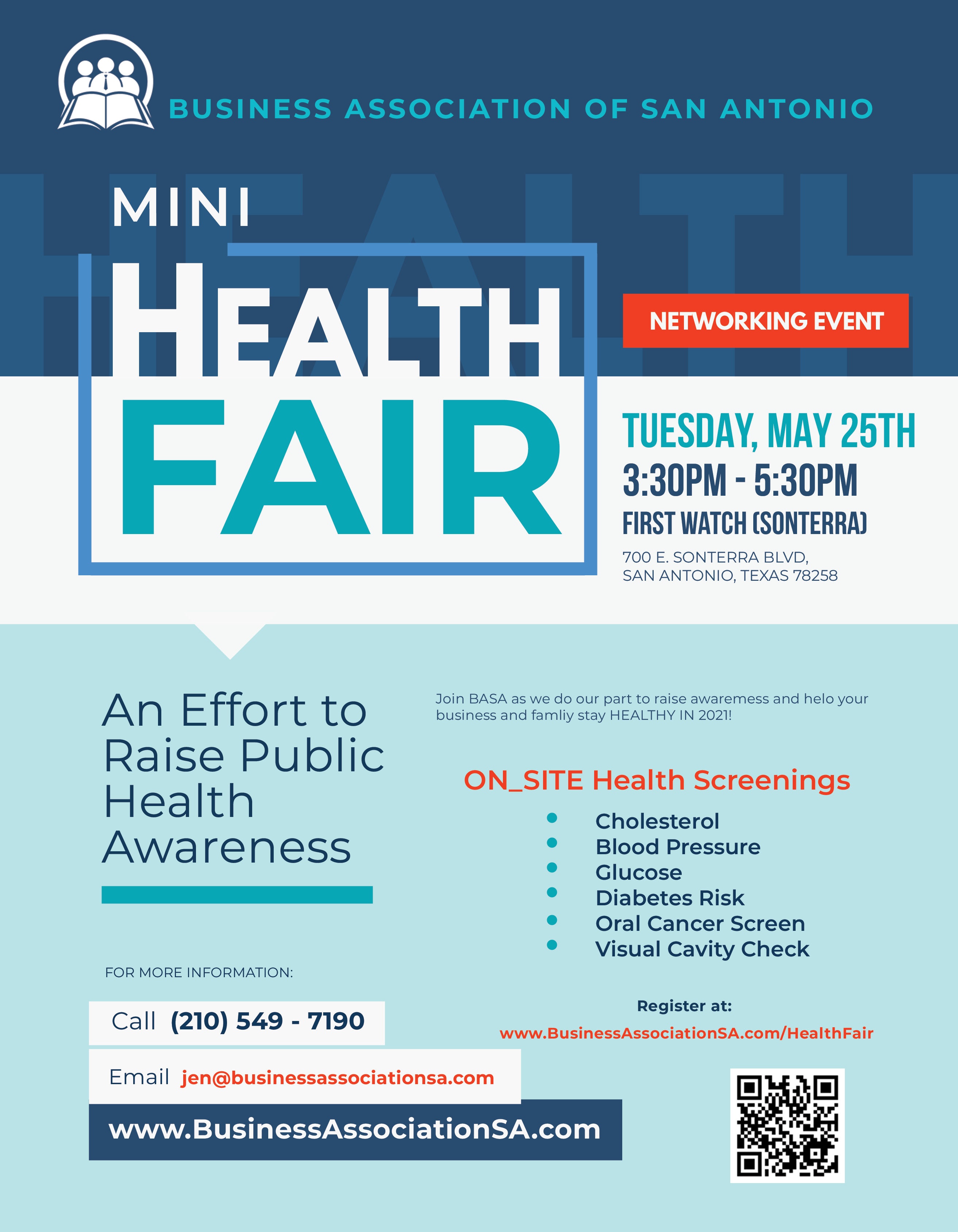 Mini Health Fair And Mixer flyer