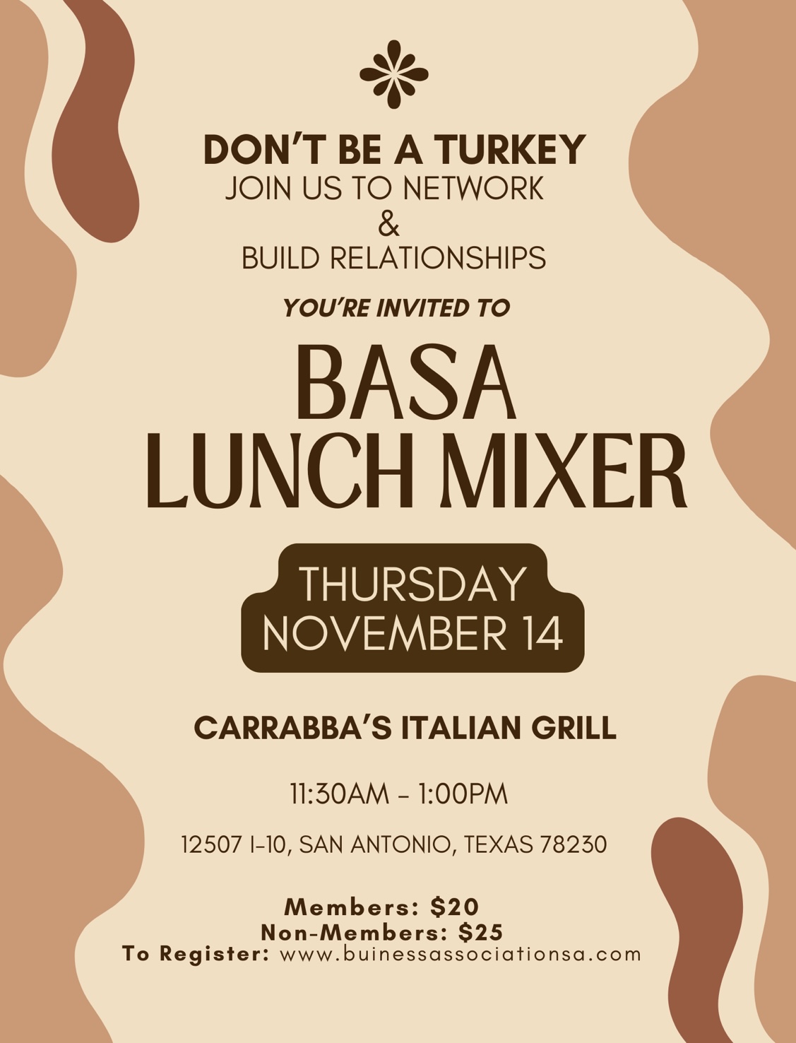 November Lunch Mixer flyer