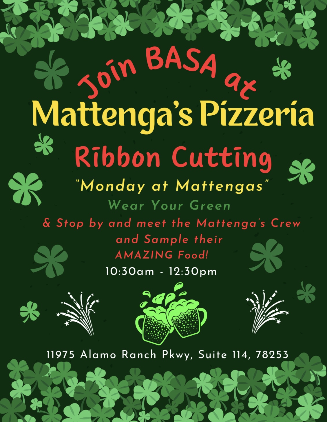 Ribbon Cutting @ Mattenga's flyer