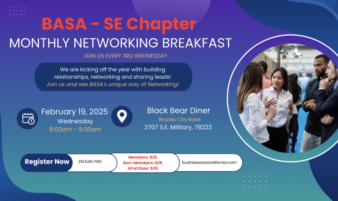 Monthly Networking Breakfast flyer