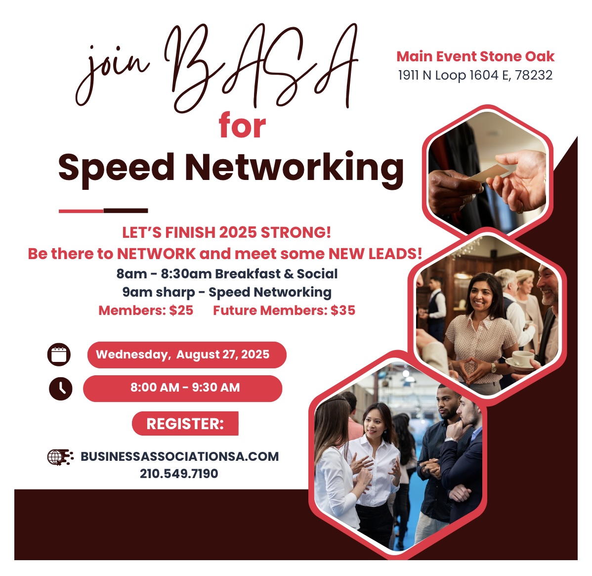 BASA Speed Networking Event - Let's Finish 2025 Strong! flyer