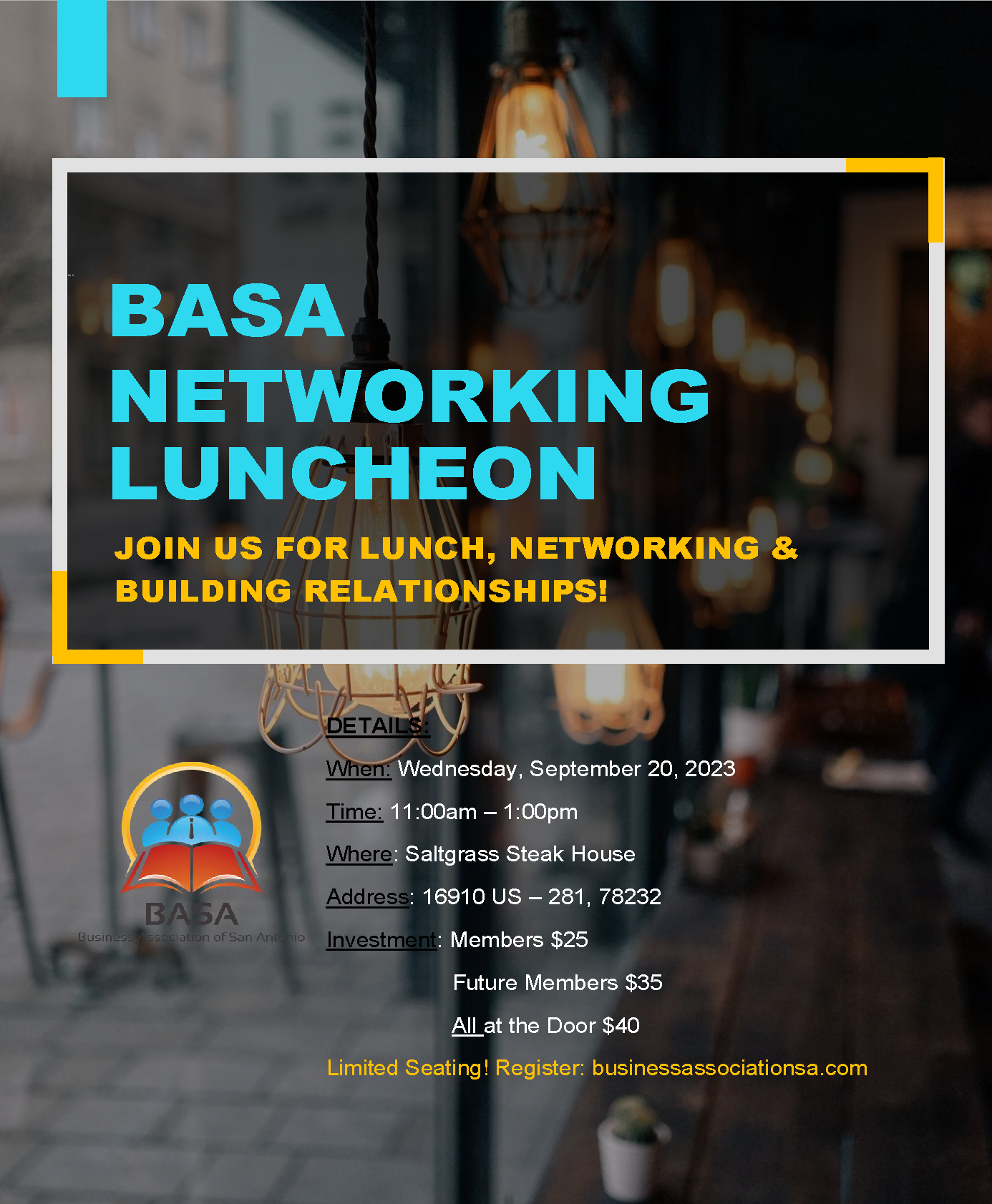 BASA Networking Luncheon flyer