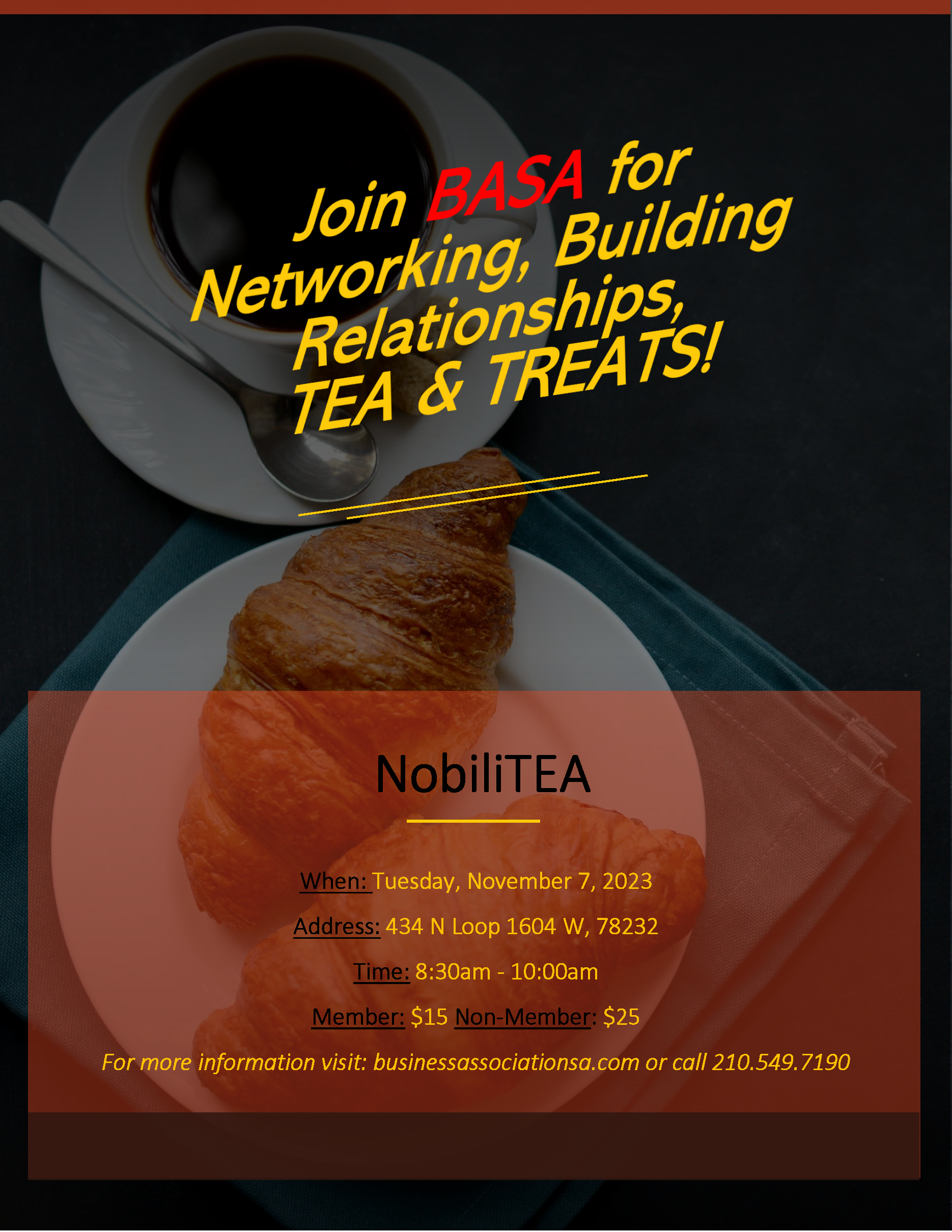 BASA Mixer @NobiliTEA flyer