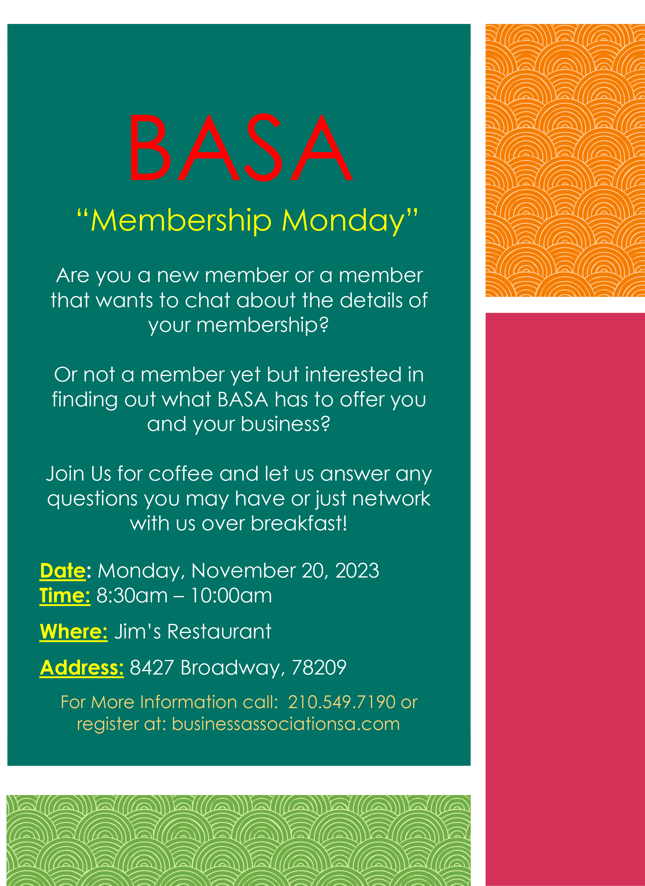 Membership Monday flyer