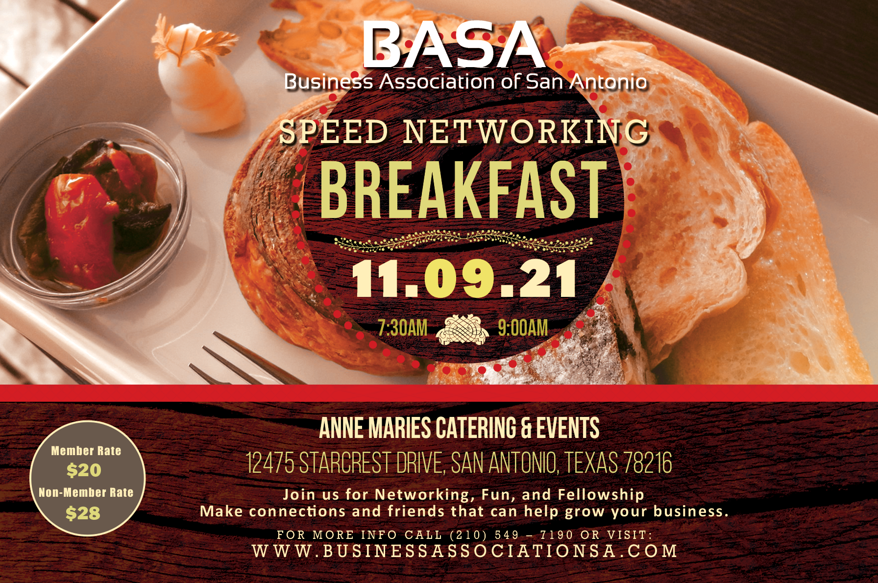 Speed Networking Breakfast @Anne Maries flyer