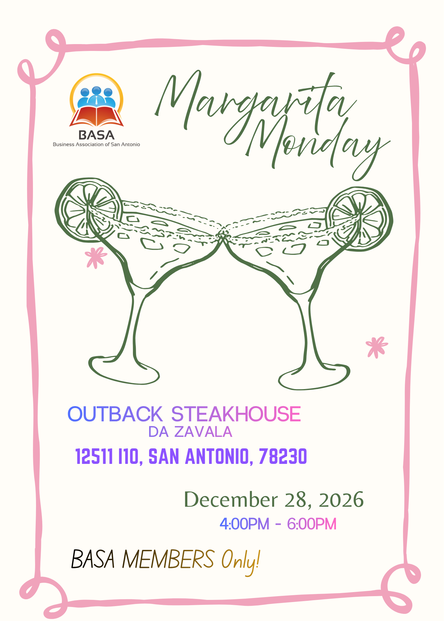 Margarita Monday flyer