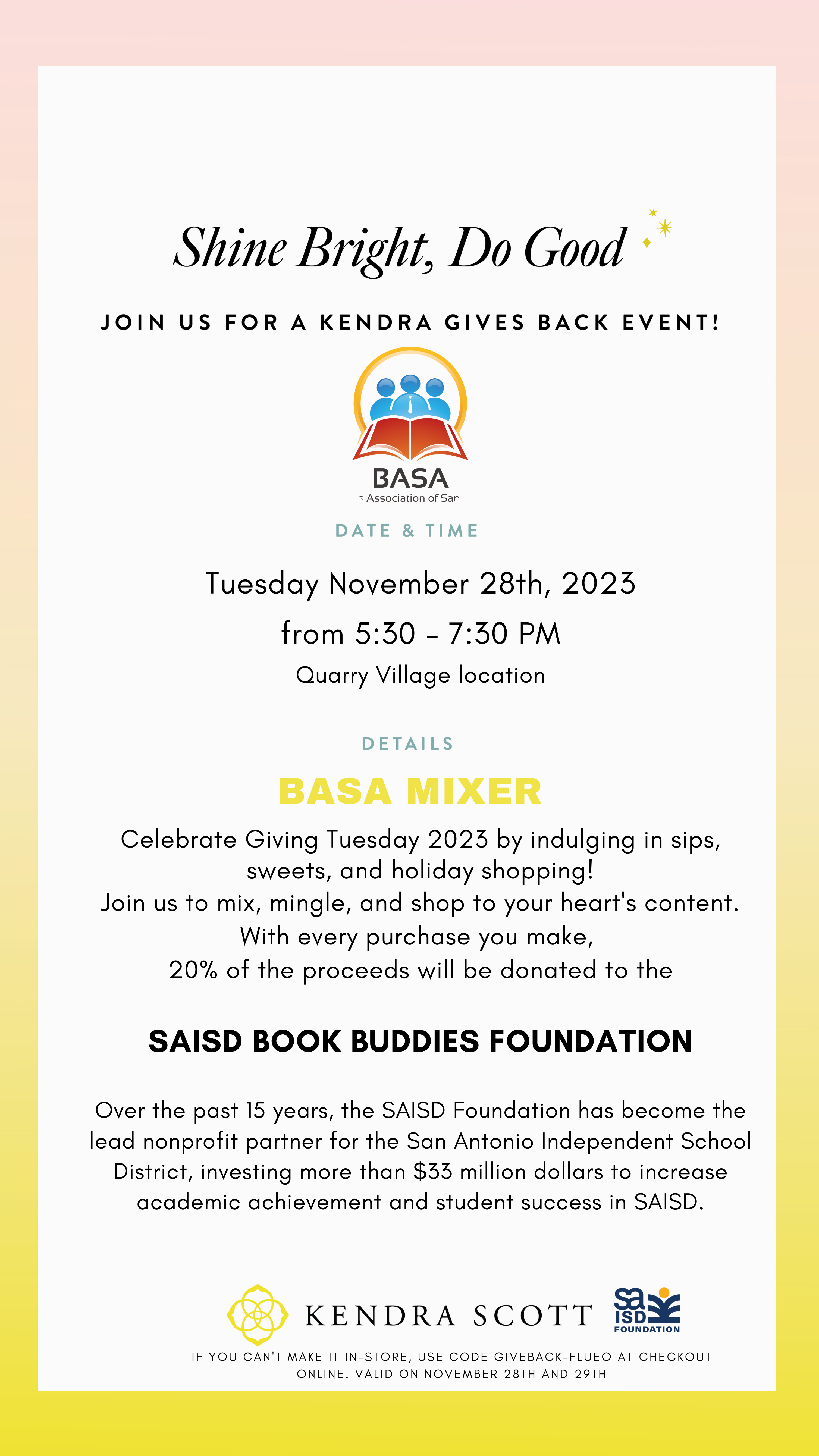 Kendra Scott Mixer flyer