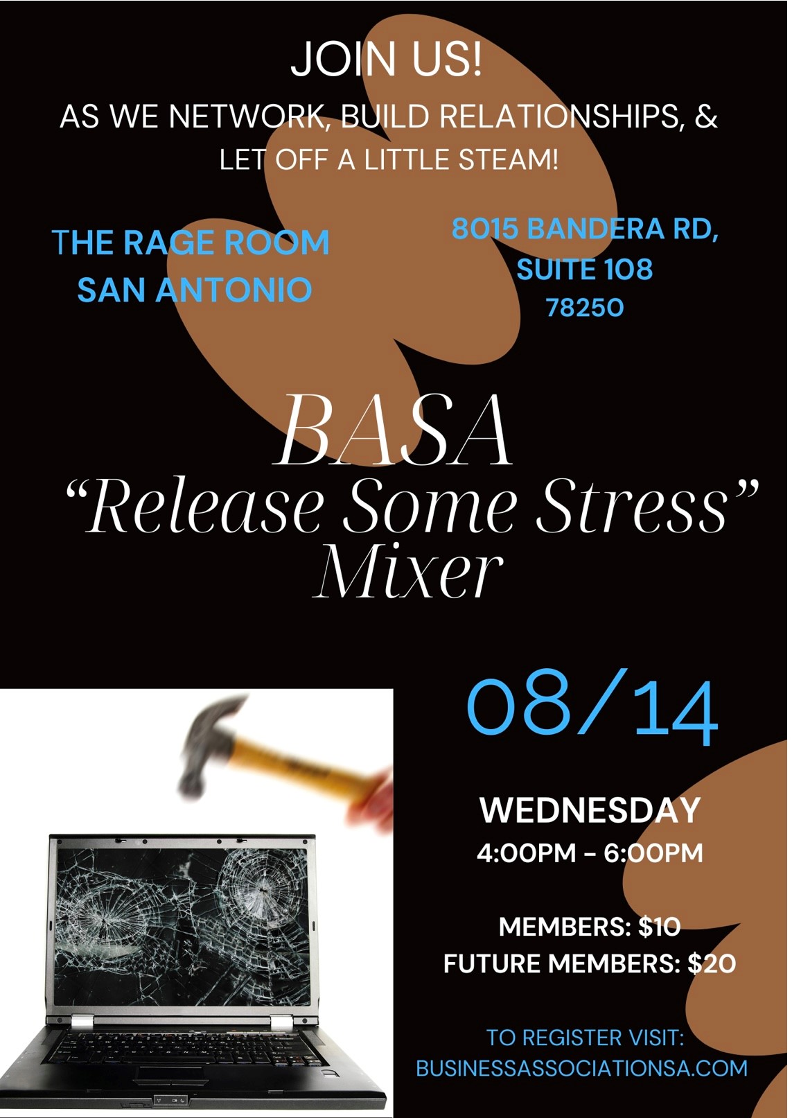 Release Your Stress Mixer @The Rage Room flyer