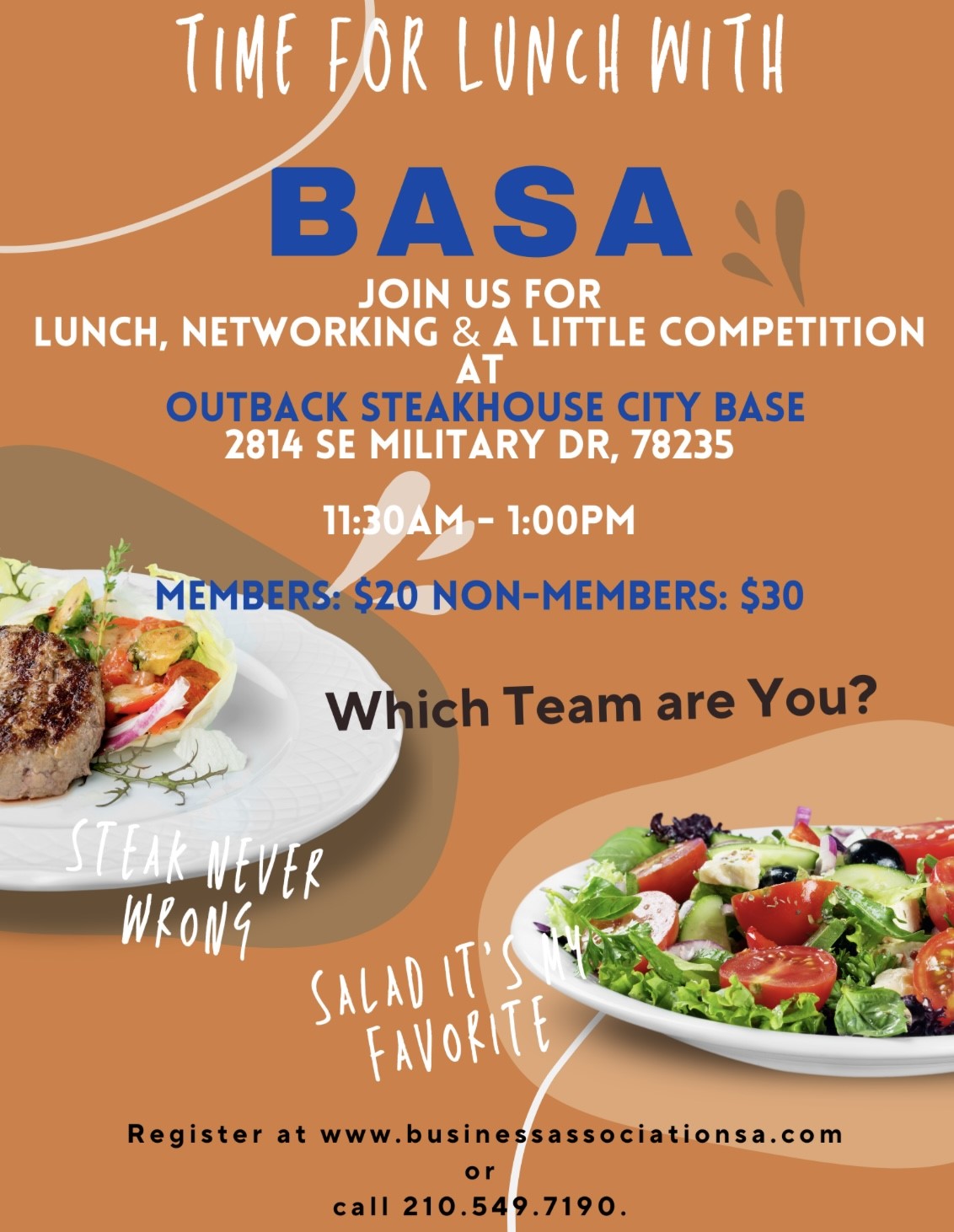 Time for Lunch With BASA flyer